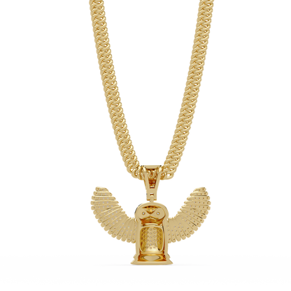 Owl Wing Pendant  VVS Moissanite Diamond Custom Design