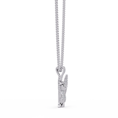 Owl Wing Pendant  VVS Moissanite Diamond Custom Design