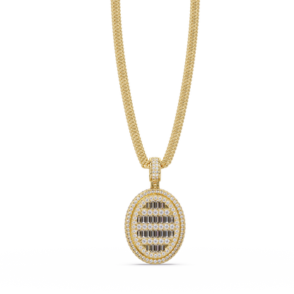 Oval Shape VVS Moissanite Diamond Pendant