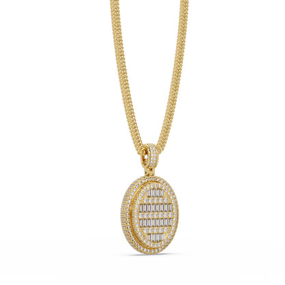 Oval Shape VVS Moissanite Diamond Pendant