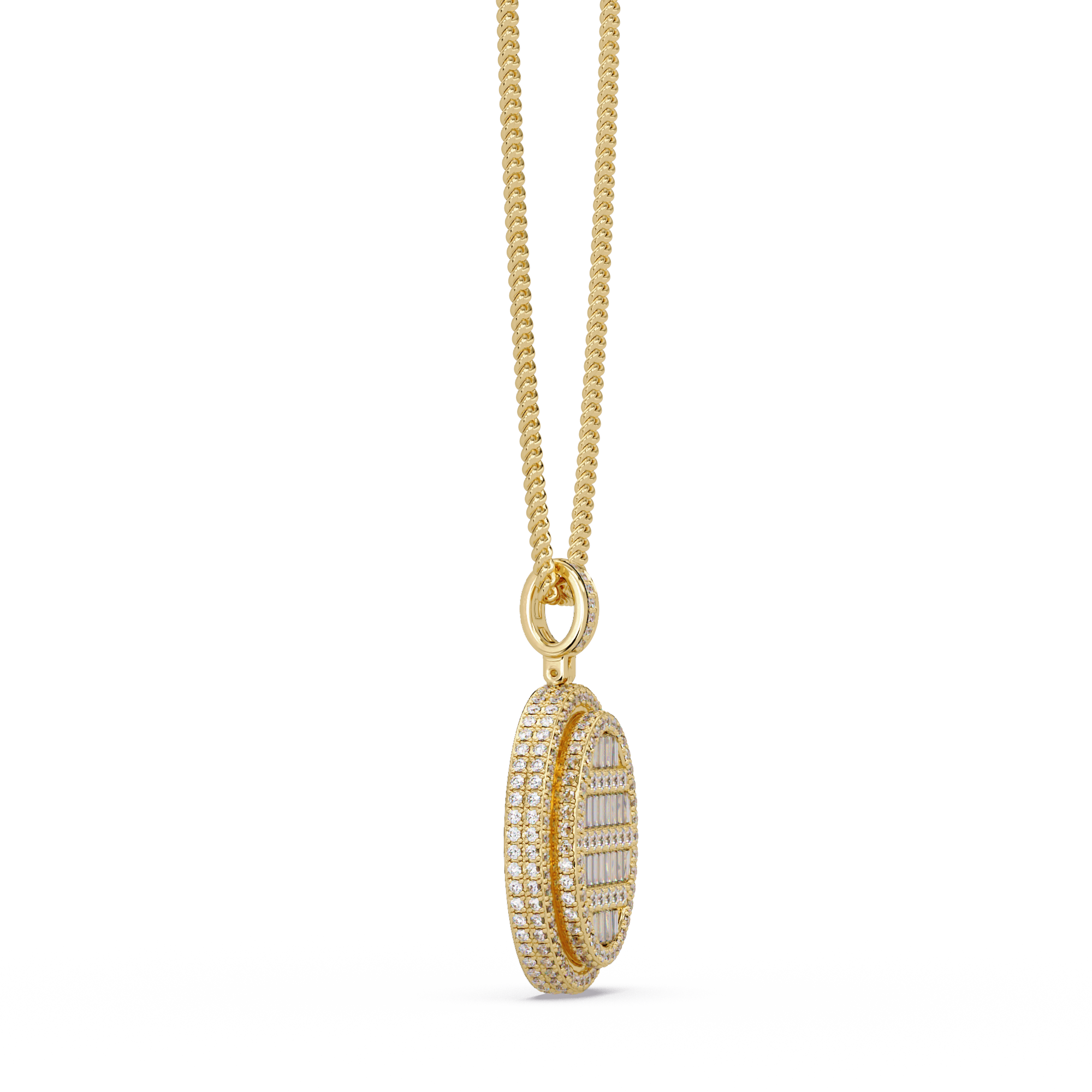 Oval Shape VVS Moissanite Diamond Pendant
