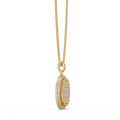 Oval Shape VVS Moissanite Diamond Pendant