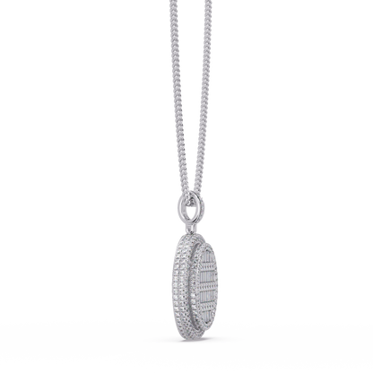 Oval Shape VVS Moissanite Diamond Pendant