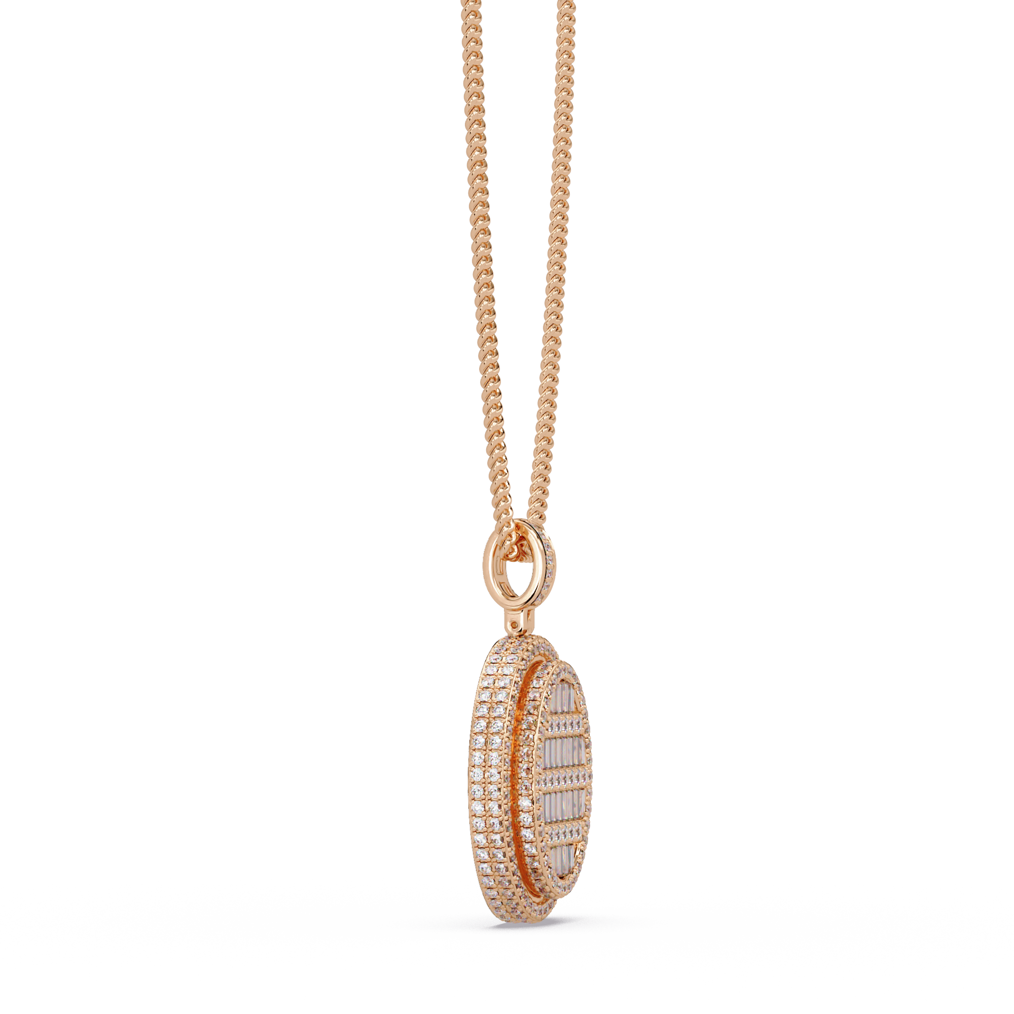 Oval Shape VVS Moissanite Diamond Pendant