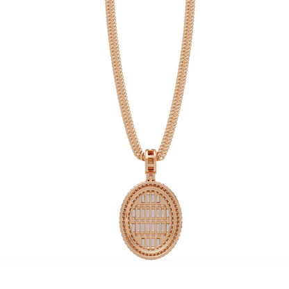 Oval Shape VVS Moissanite Diamond Pendant