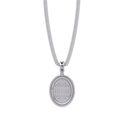 Oval Shape VVS Moissanite Diamond Pendant