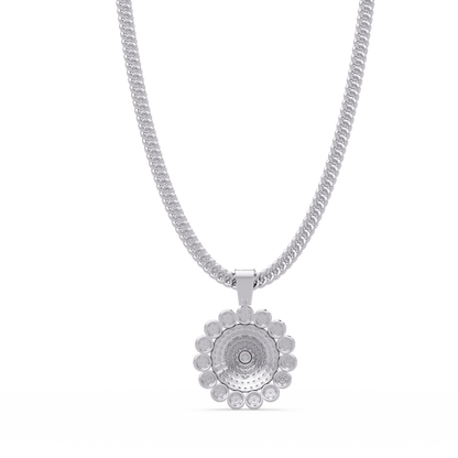 Premium Round Cluster Moissanite Pendant VVS Moissanite Diamonds