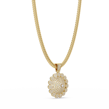 Premium Round Cluster Moissanite Pendant VVS Moissanite Diamonds