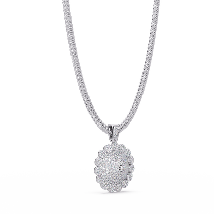 Premium Round Cluster Moissanite Pendant VVS Moissanite Diamonds