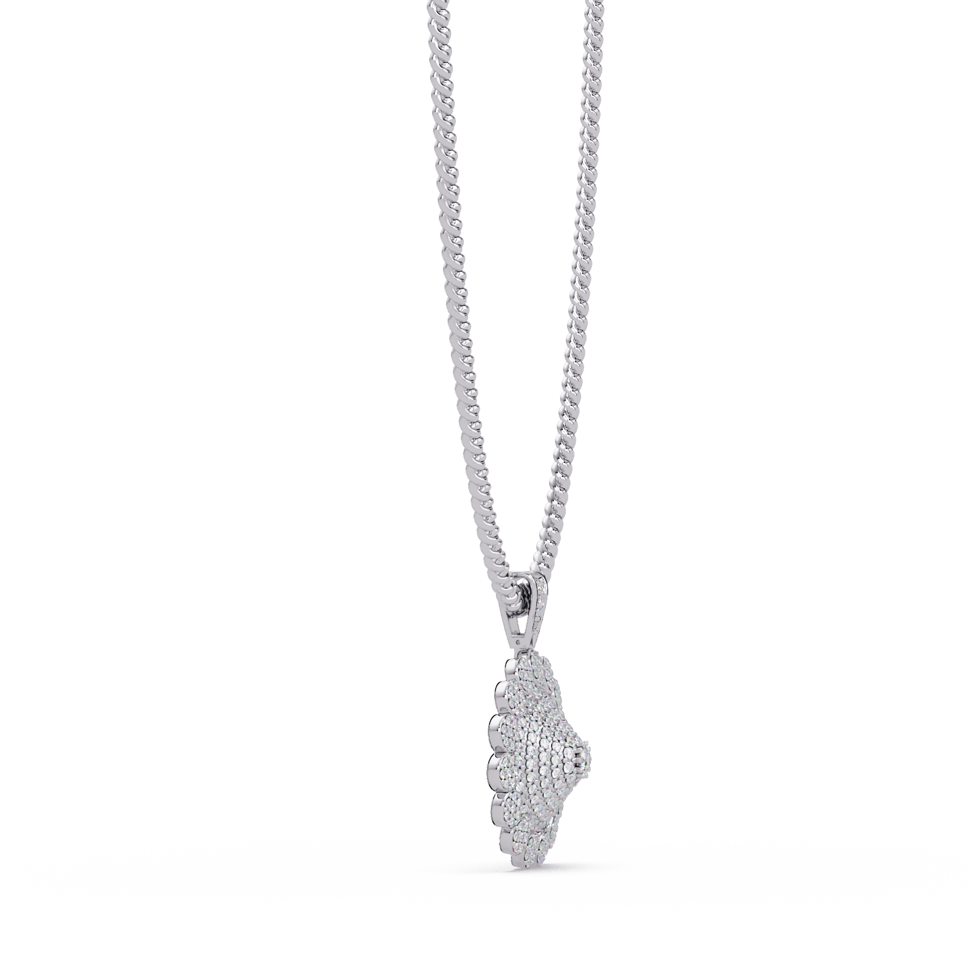 Premium Round Cluster Moissanite Pendant VVS Moissanite Diamonds