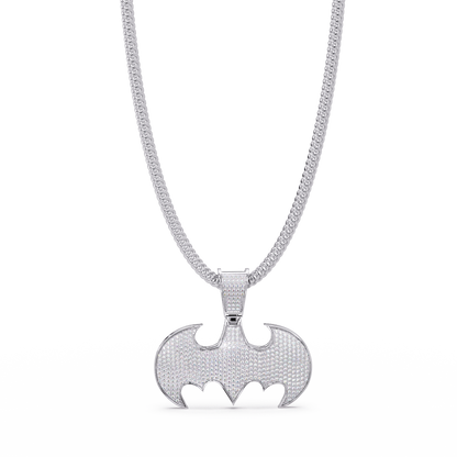 Batman Emblem VVS Moissanite Pendant Hip-Hop Jewelry