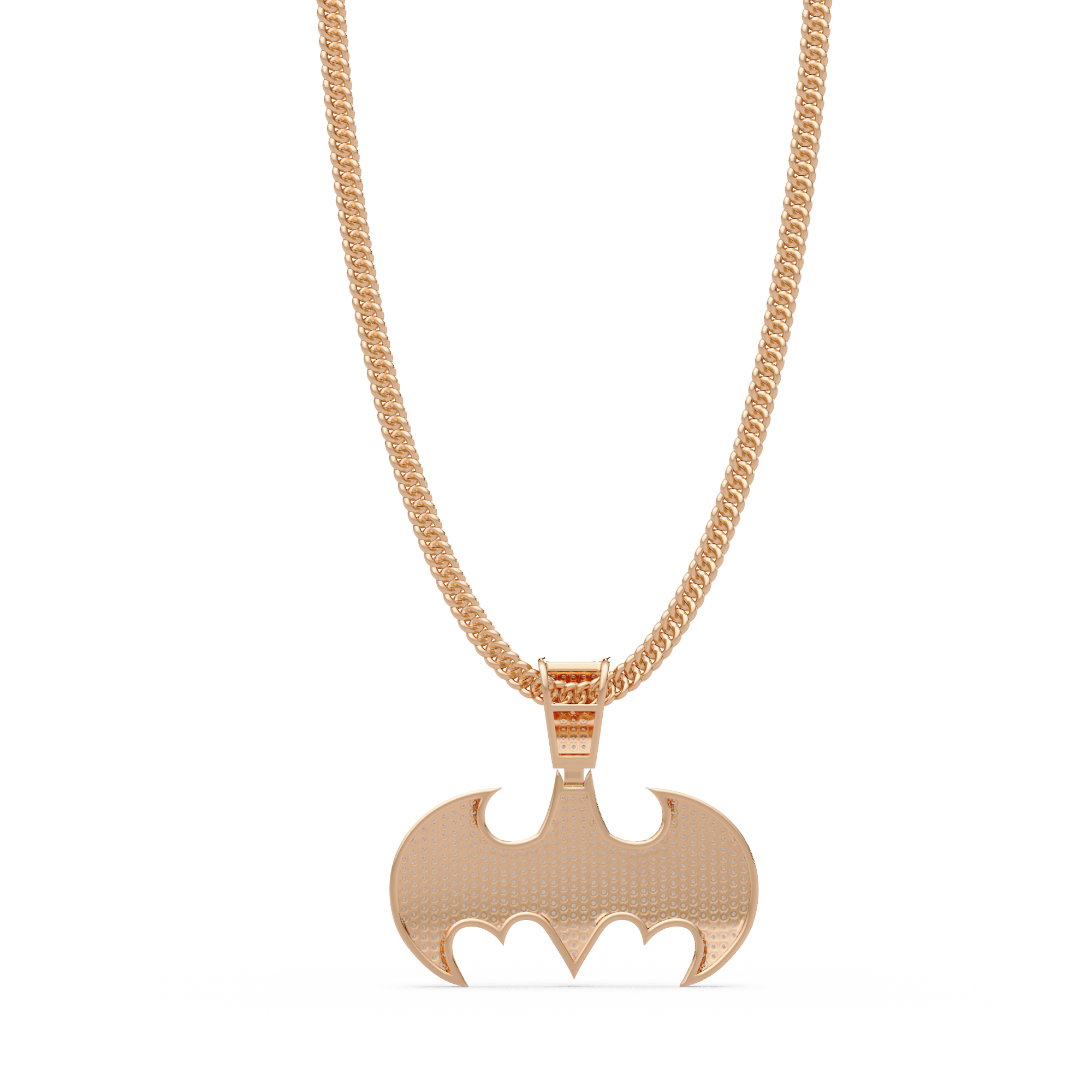 Batman Emblem VVS Moissanite Pendant Hip-Hop Jewelry