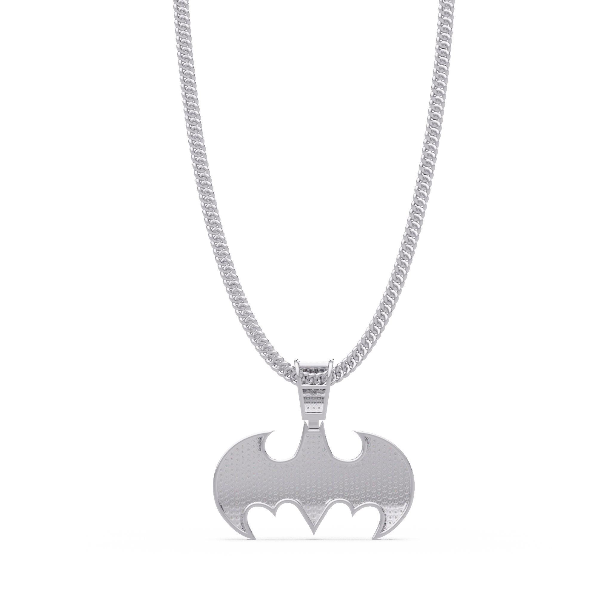 Batman Emblem VVS Moissanite Pendant Hip-Hop Jewelry