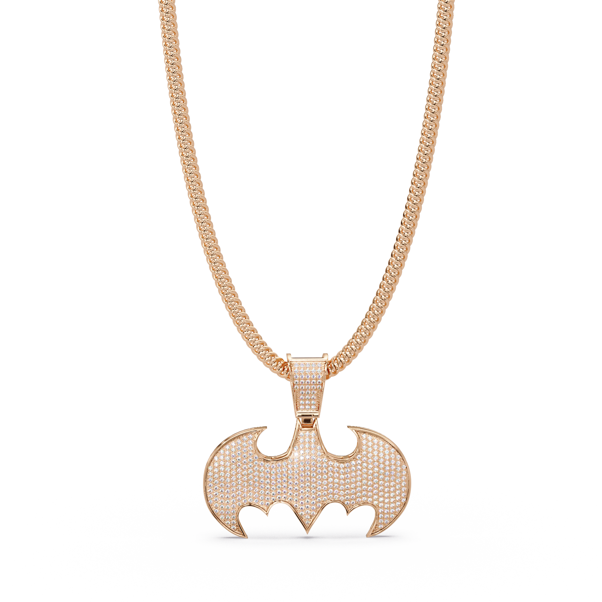 Batman Emblem VVS Moissanite Pendant Hip-Hop Jewelry