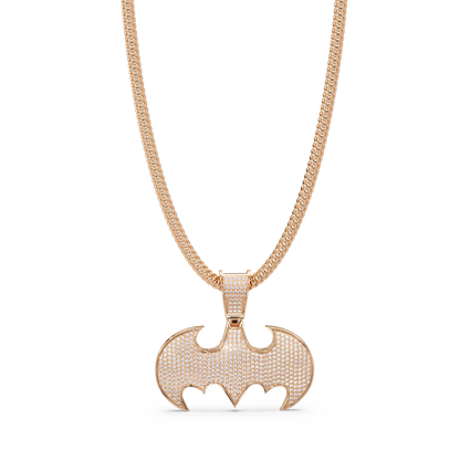 Batman Emblem VVS Moissanite Pendant Hip-Hop Jewelry