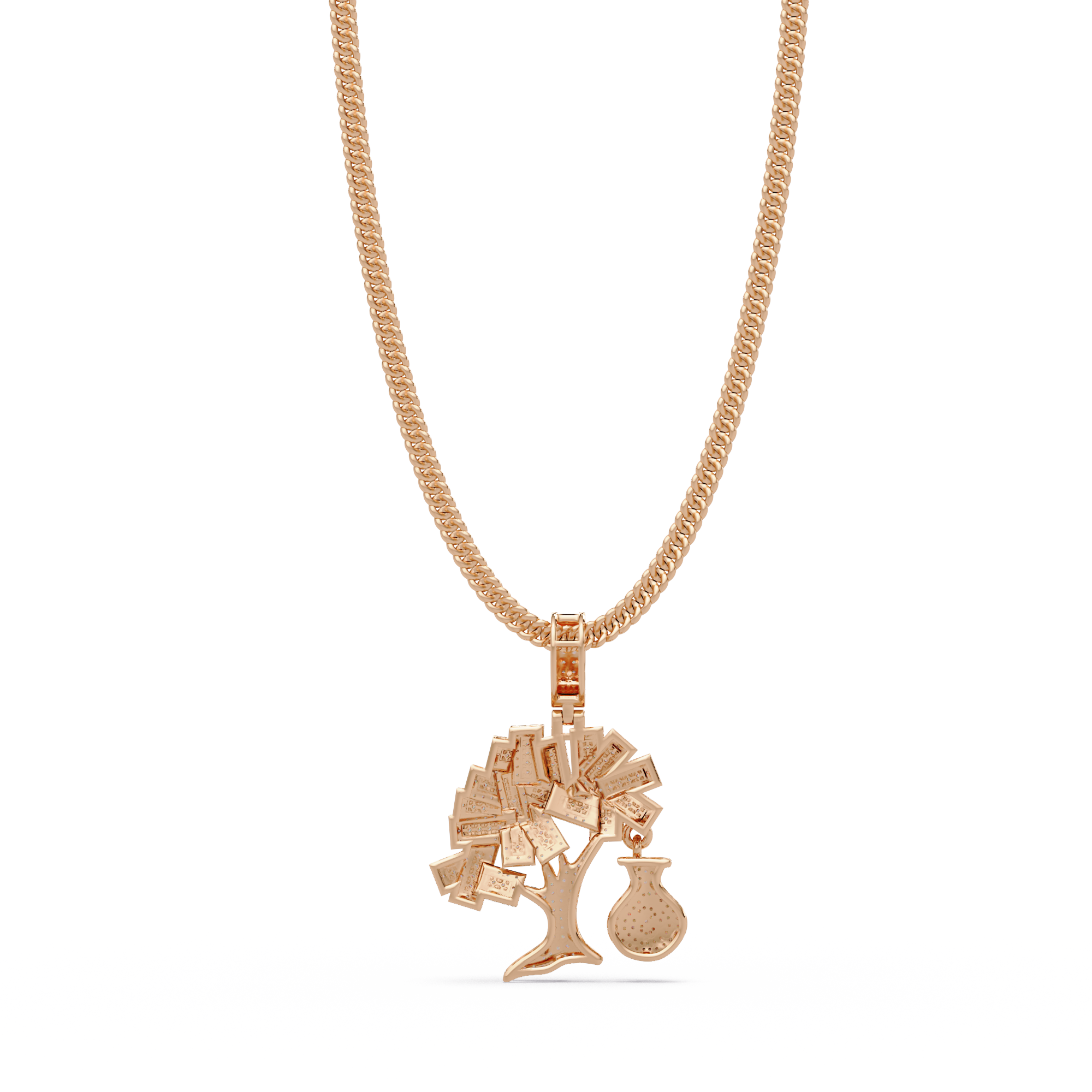 Luxury Tree of Life Pendant – 925 Silver with VVS Moissanite Diamonds