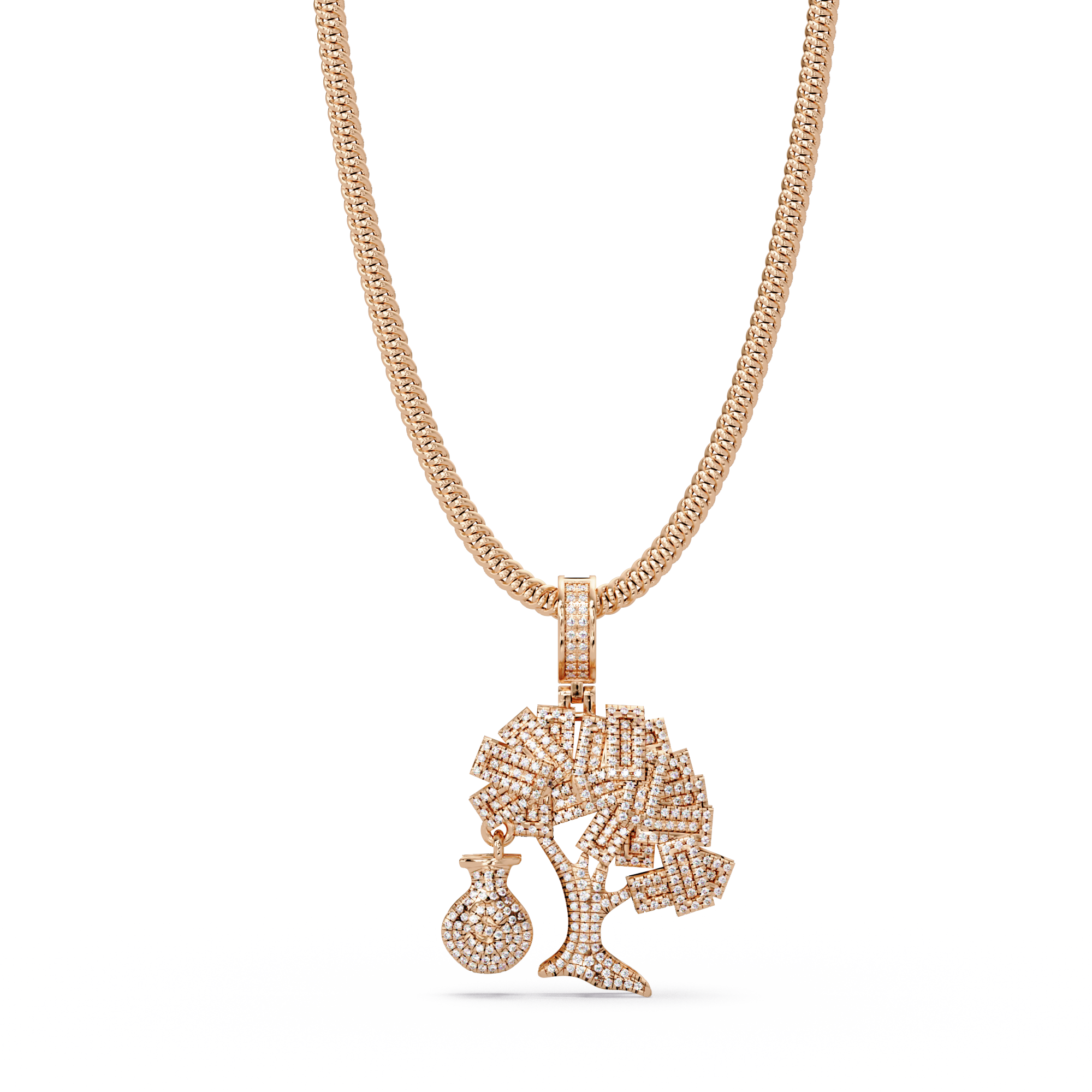 Luxury Tree of Life Pendant – 925 Silver with VVS Moissanite Diamonds