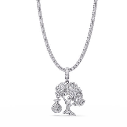 Luxury Tree of Life Pendant – 925 Silver with VVS Moissanite Diamonds