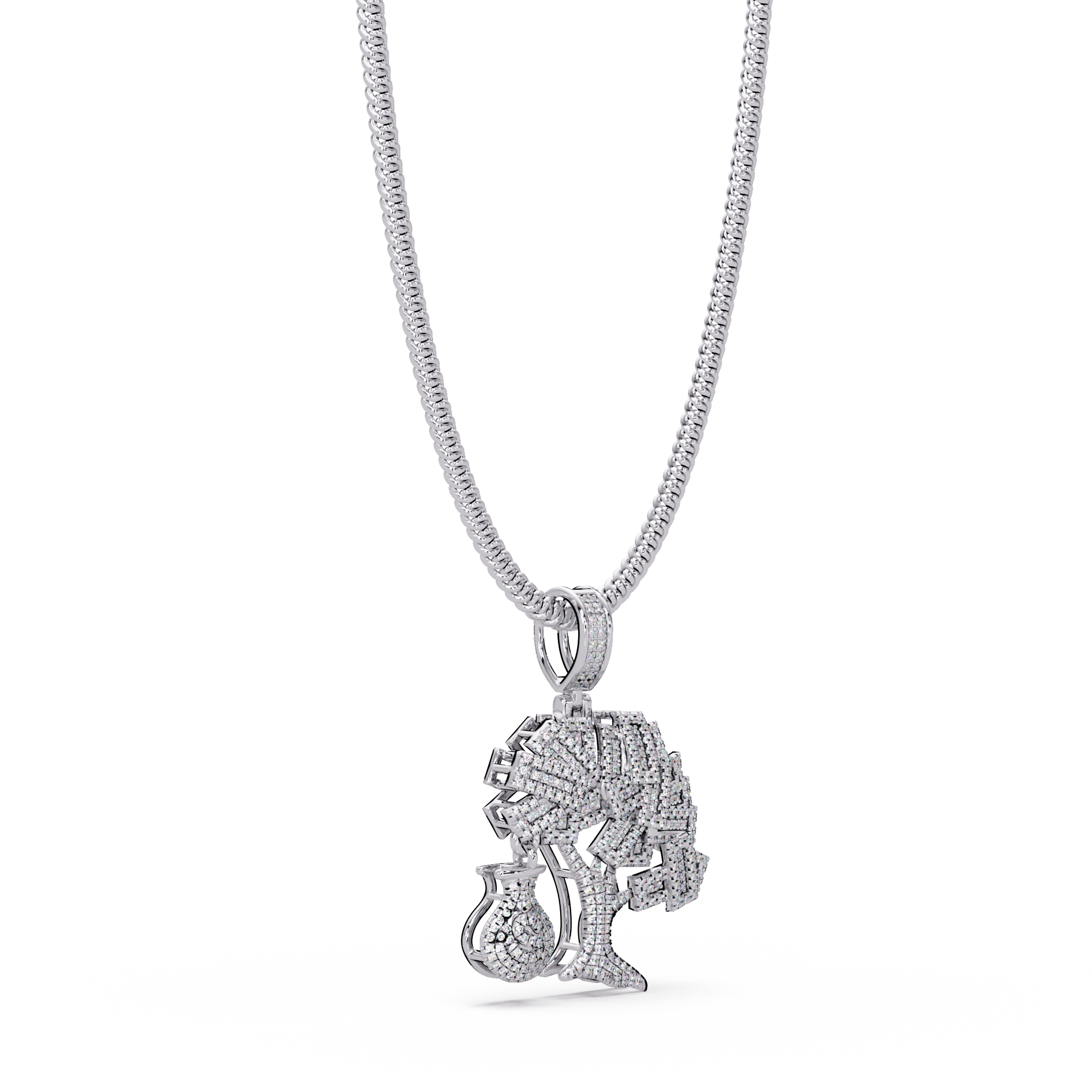 Luxury Tree of Life Pendant – 925 Silver with VVS Moissanite Diamonds