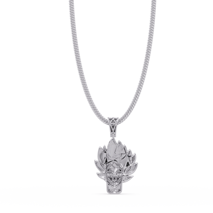 Super Saiyan Inspired Moissanite Pendant  VVS Moissanite Diamond
