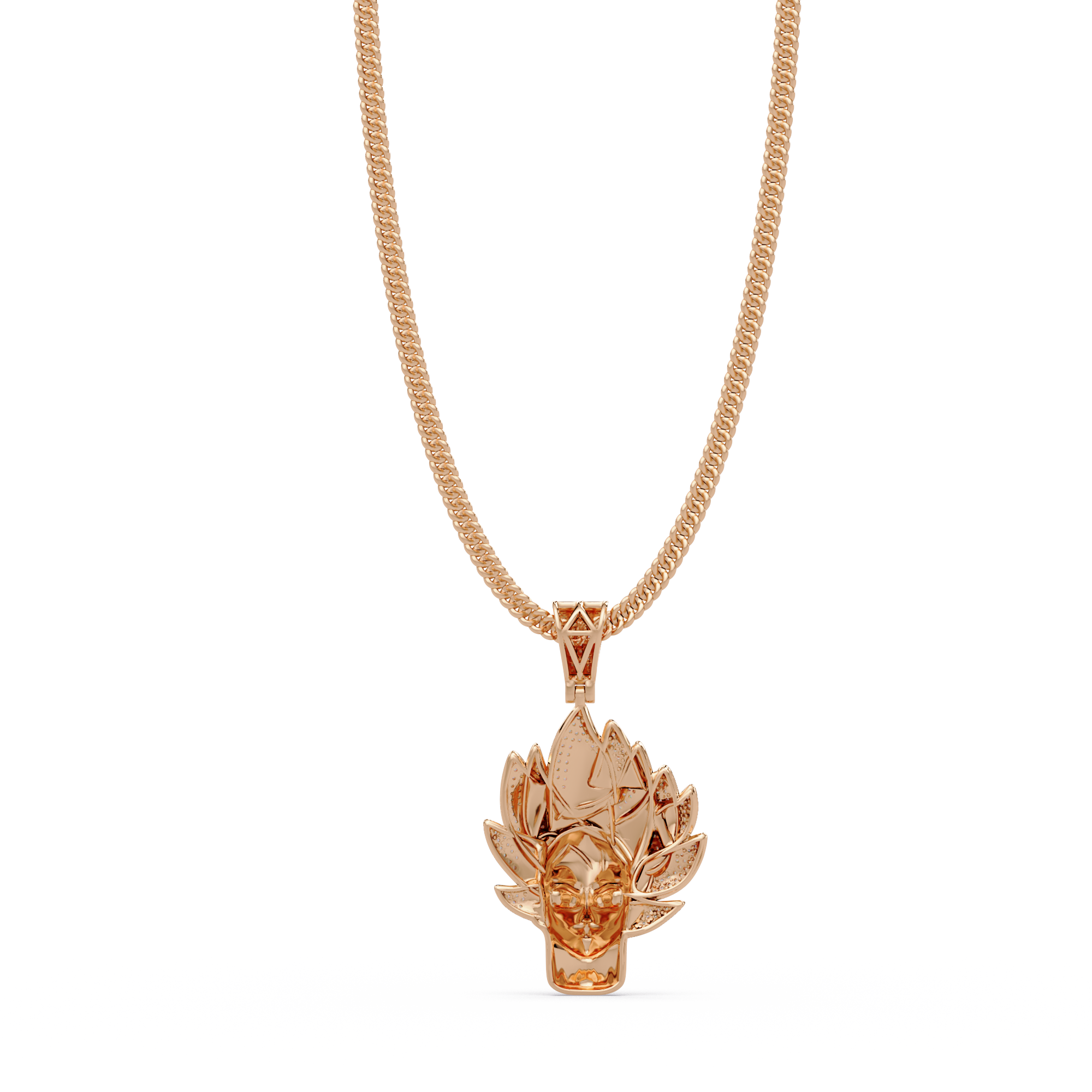 Super Saiyan Inspired Moissanite Pendant  VVS Moissanite Diamond