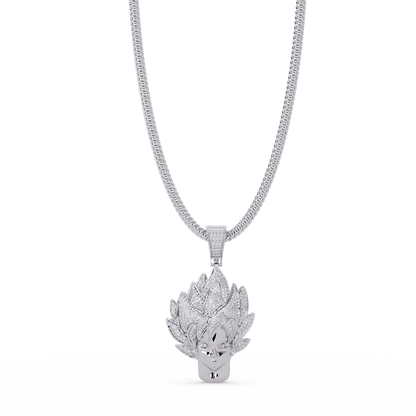 Super Saiyan Inspired Moissanite Pendant  VVS Moissanite Diamond