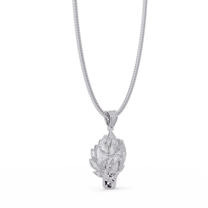 Super Saiyan Inspired Moissanite Pendant  VVS Moissanite Diamond