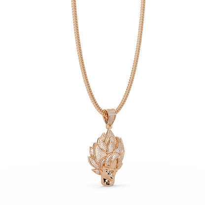 Super Saiyan Inspired Moissanite Pendant  VVS Moissanite Diamond