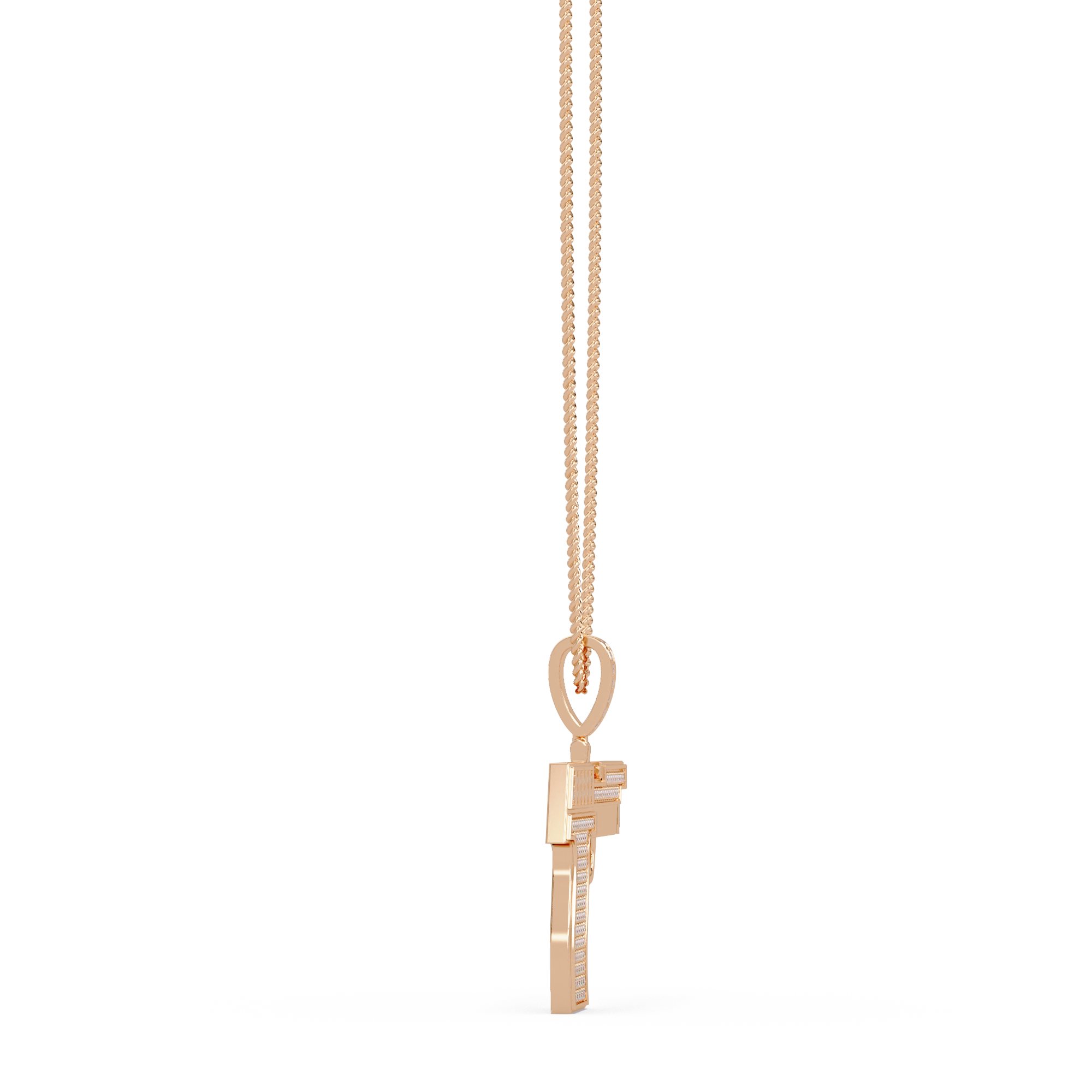 Luxury Pistol-Style Moissanite Pendant Hip-Hop Iced Jewelry
