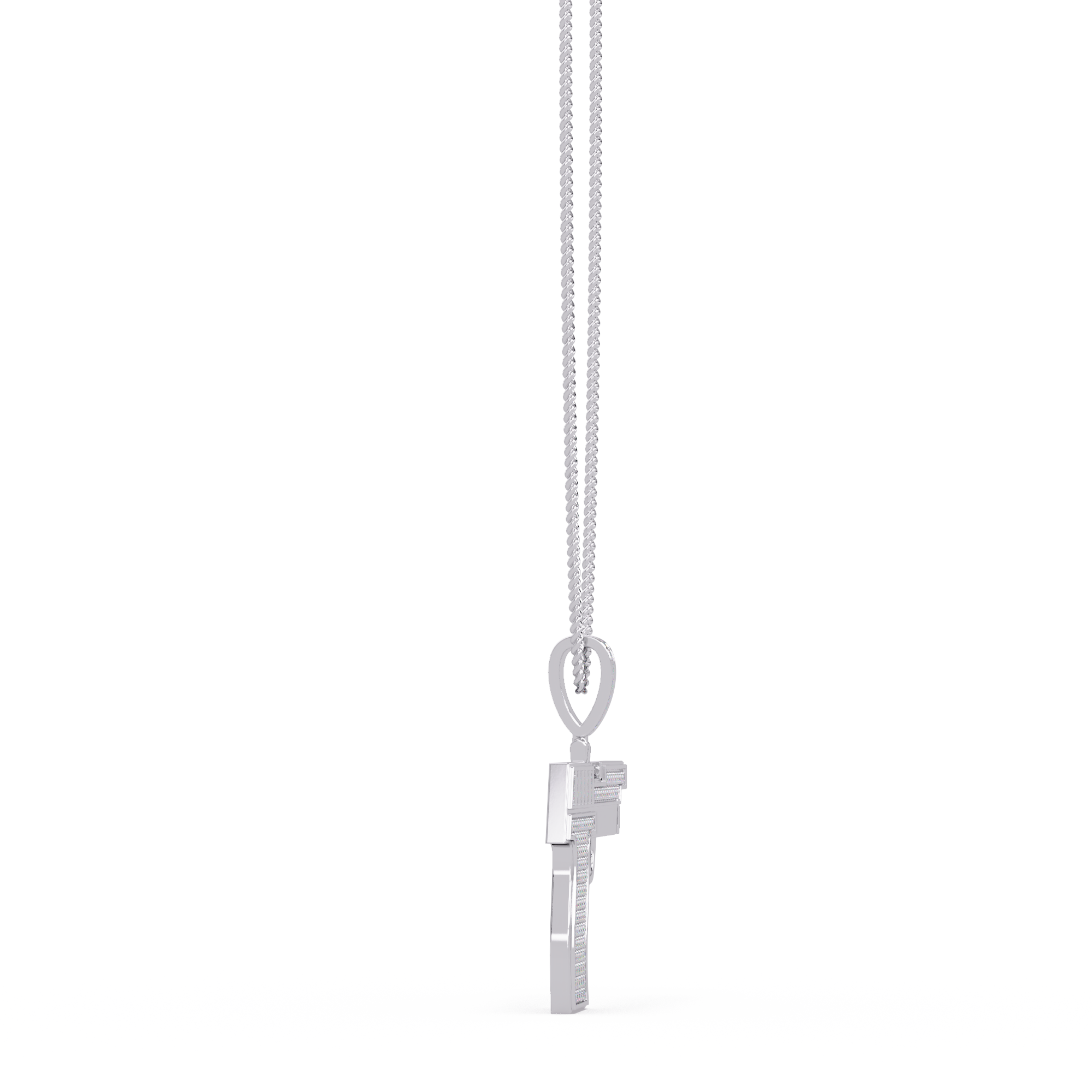 Luxury Pistol-Style Moissanite Pendant Hip-Hop Iced Jewelry