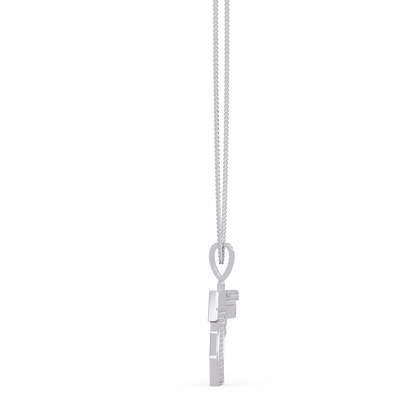 Luxury Pistol-Style Moissanite Pendant Hip-Hop Iced Jewelry