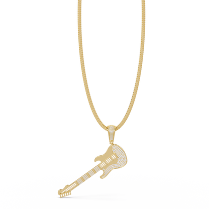 Premium Guitar Pendant VVS Moissanite Diamonds Hip-Hop Jewelry