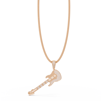 Premium Guitar Pendant VVS Moissanite Diamonds Hip-Hop Jewelry