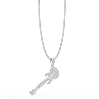 Premium Guitar Pendant VVS Moissanite Diamonds Hip-Hop Jewelry