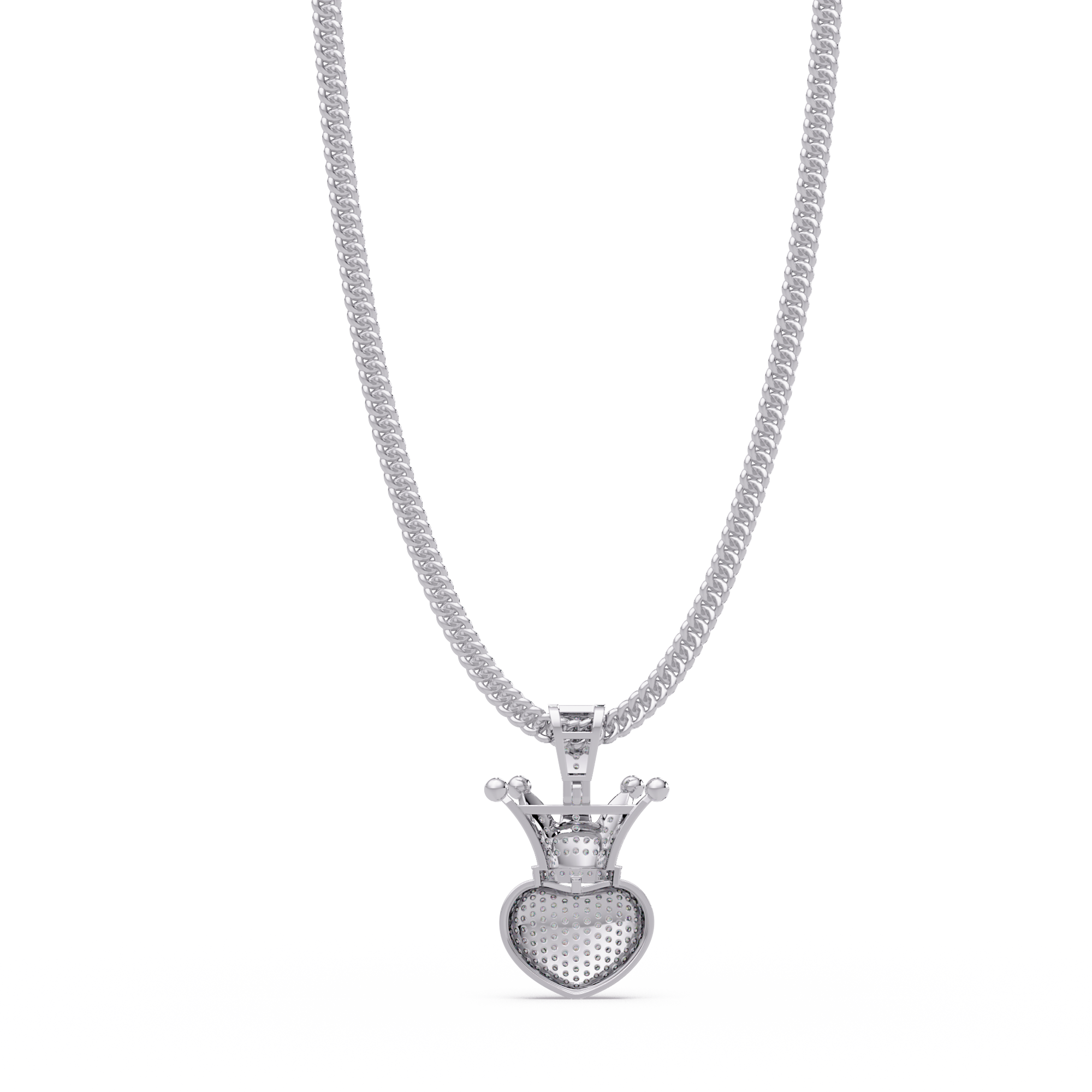 Royal Crown Diamond Pendant VVS Moissanite Iced Jewelry