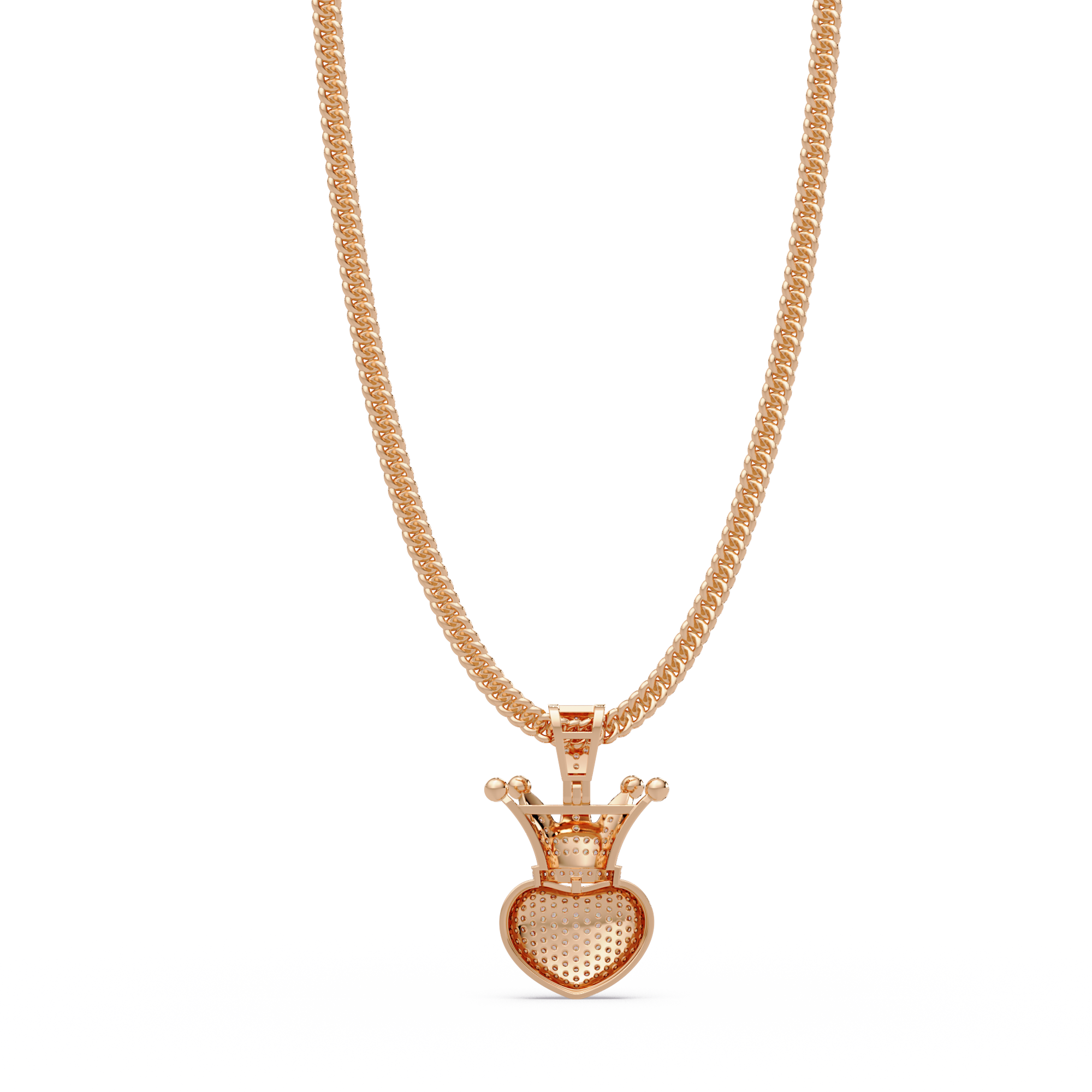 Royal Crown Diamond Pendant VVS Moissanite Iced Jewelry