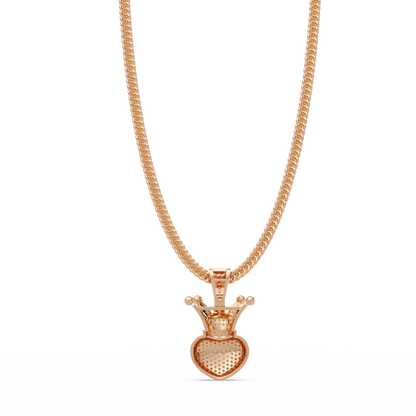 Royal Crown Diamond Pendant VVS Moissanite Iced Jewelry