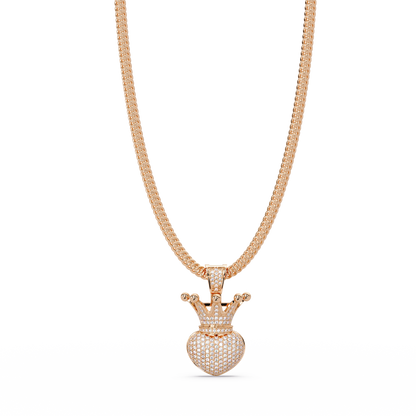 Royal Crown Diamond Pendant VVS Moissanite Iced Jewelry