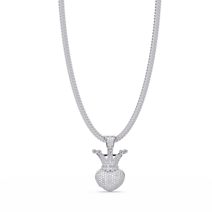 Royal Crown Diamond Pendant VVS Moissanite Iced Jewelry