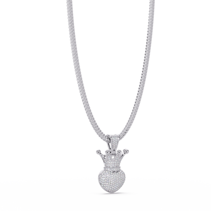 Royal Crown Diamond Pendant VVS Moissanite Iced Jewelry