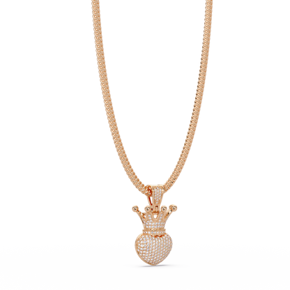 Royal Crown Diamond Pendant VVS Moissanite Iced Jewelry