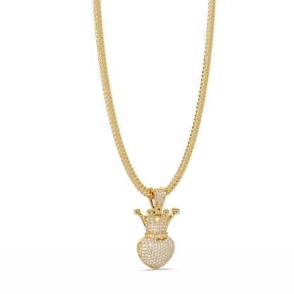 Royal Crown Diamond Pendant VVS Moissanite Iced Jewelry