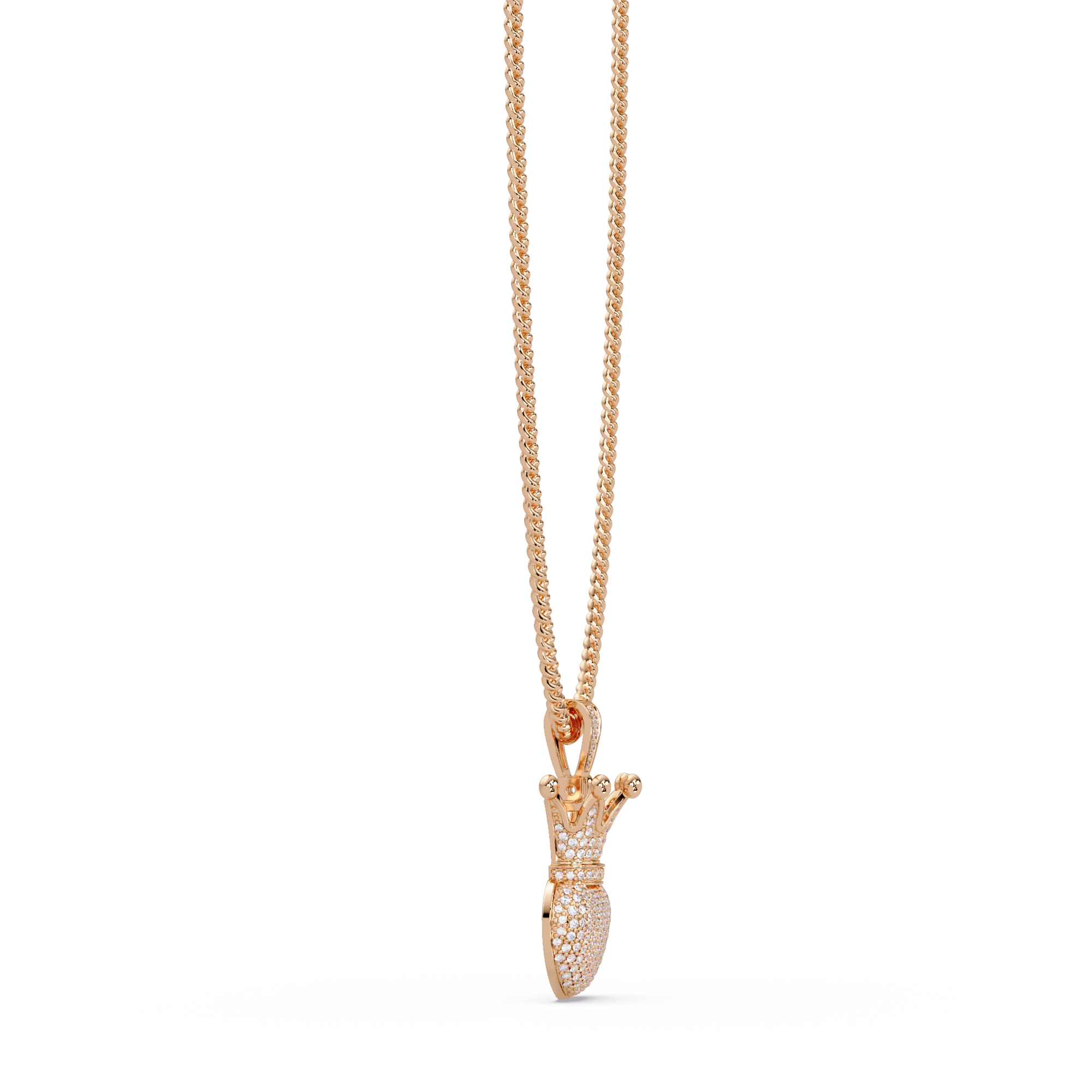 Royal Crown Diamond Pendant VVS Moissanite Iced Jewelry