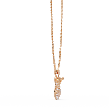 Royal Crown Diamond Pendant VVS Moissanite Iced Jewelry