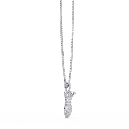 Royal Crown Diamond Pendant VVS Moissanite Iced Jewelry