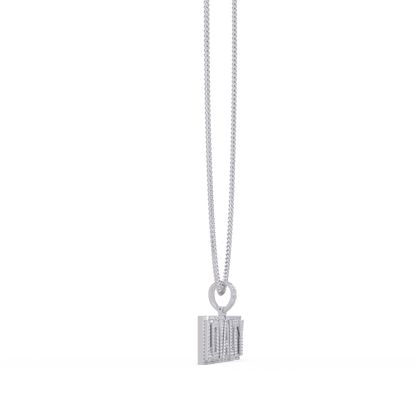 “LOYALTY Letter Pendant  Fully Iced Moissanite Diamond Charm