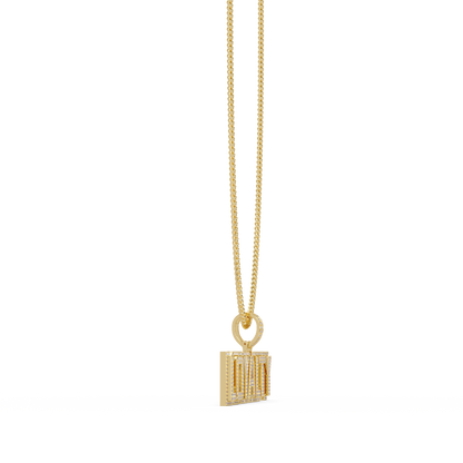 “LOYALTY Letter Pendant  Fully Iced Moissanite Diamond Charm