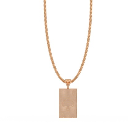 Luxury Spade Card Pendant VVS Moissanite Diamonds