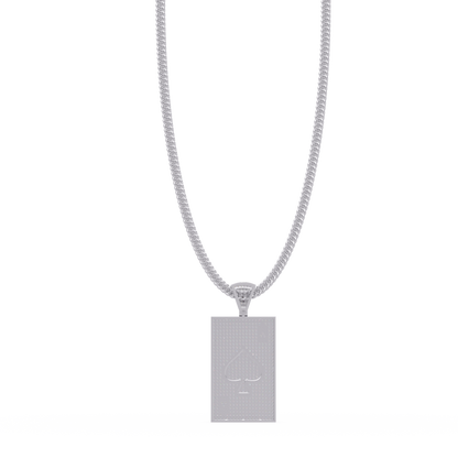 Luxury Spade Card Pendant VVS Moissanite Diamonds