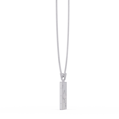 Luxury Spade Card Pendant VVS Moissanite Diamonds